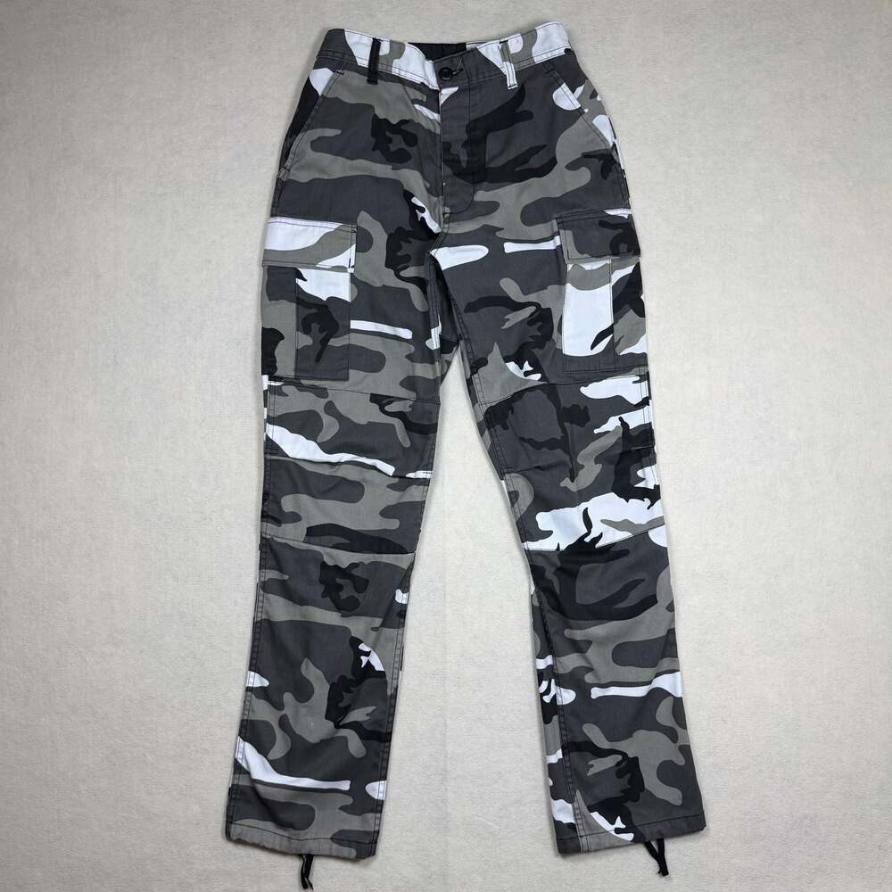 Rothco BDU Blue Camo Military Tactical Pants Jeans Sm Reg Mens Waist Sz 27”- 31”